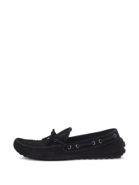 Louis Vuitton Pre-Owned bow-detail suede loafers