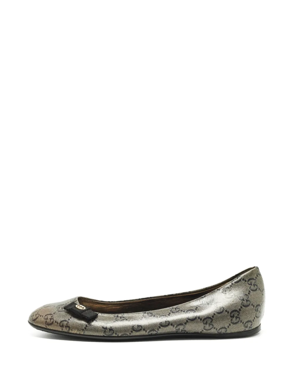 Gucci Pre-Owned GG monogram ballet flats - Gold