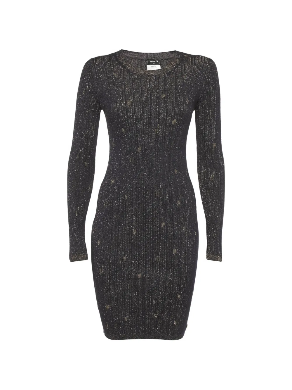 CHANEL Pre-Owned rib-knit mini dress - Nero