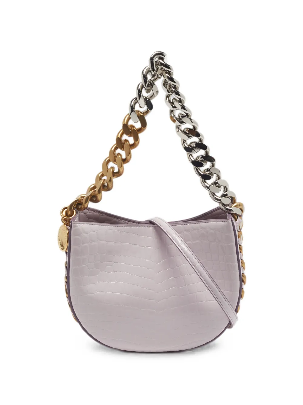 Stella McCartney Pre-Owned Frayme croc-embossed shoulder bag - Viola