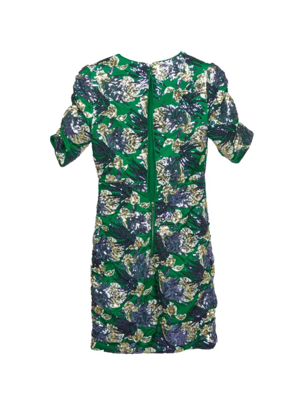 maje green sequin dress sequin-embellished Mini | collections:VIRAL-FEB-26