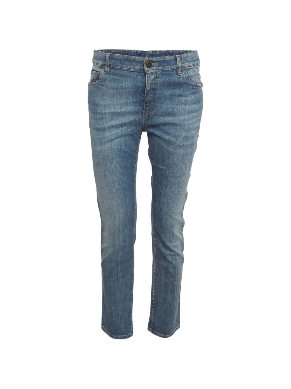 Brunello Cucinelli faded-effect skinny jeans - Blau