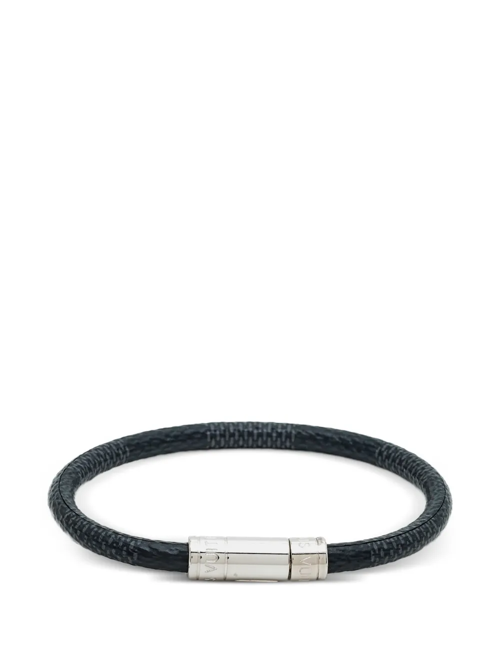 Louis Vuitton Pre-Owned bracelet Keep It en toile à motif Damier - Noir Louis Vuitton Pre-Owned bracelet Keep It en toile à motif Damier - Noir