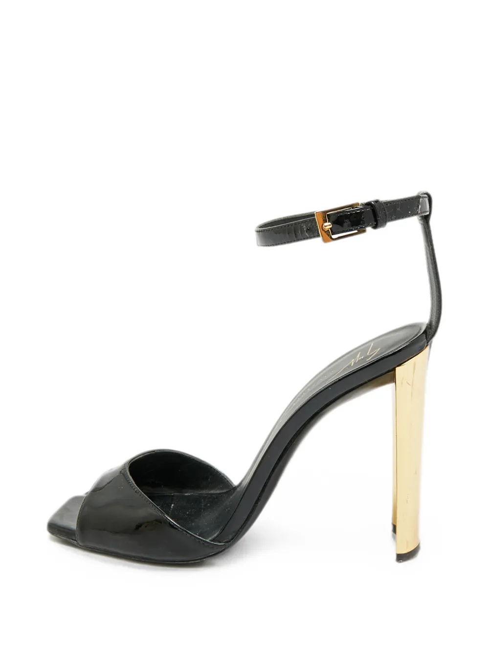 Giuseppe Zanotti Vintage patent leather ankle strap sandals - Nero