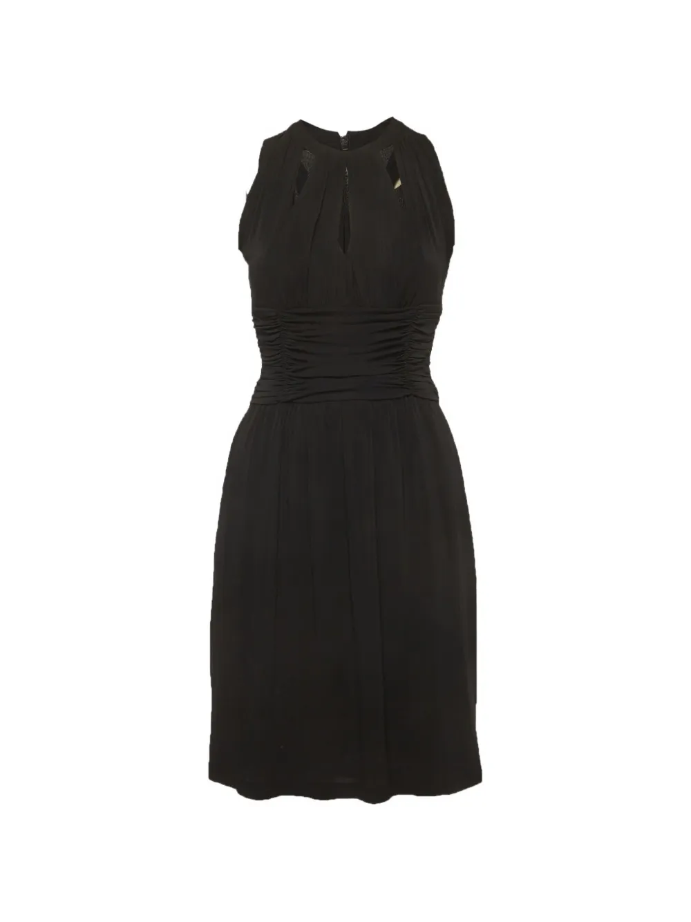 Pre-owned Burberry Draped Midi Dress In Black