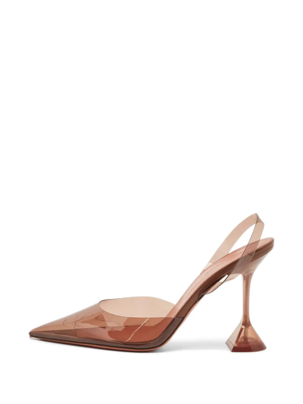 Amina Muaddi Holli Glass slingback pumps - Marrone