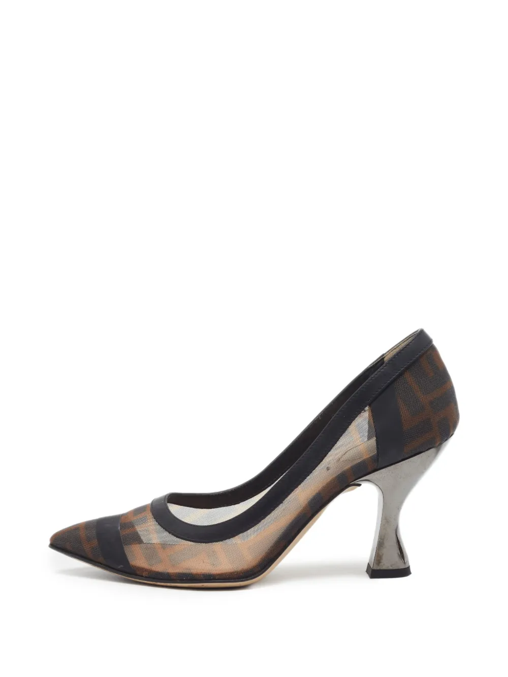 Fendi Pre-Owned Colibri FF net pumps - Braun