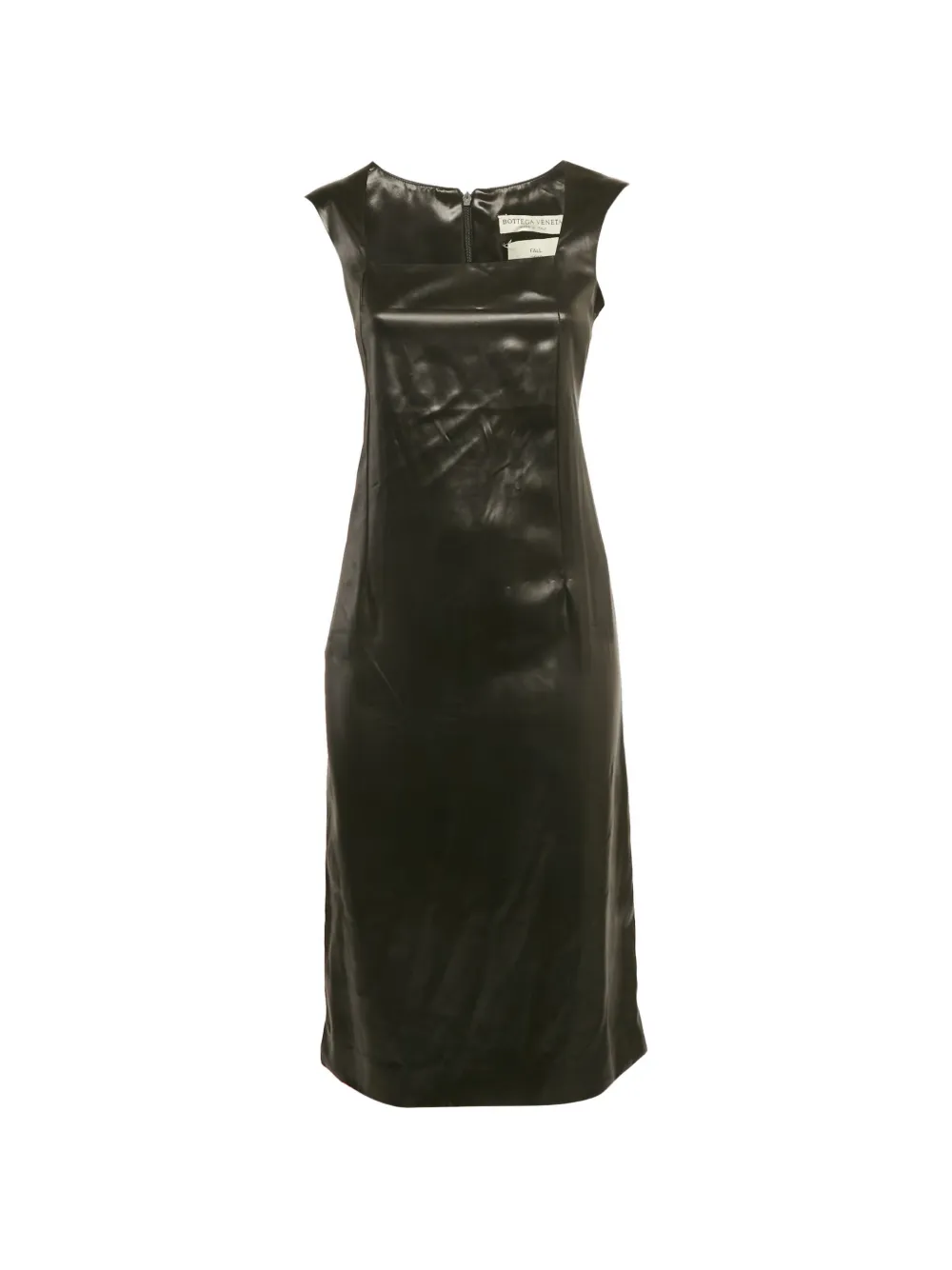 Bottega Veneta Pre-Owned 2019 faux-leather dress - Nero