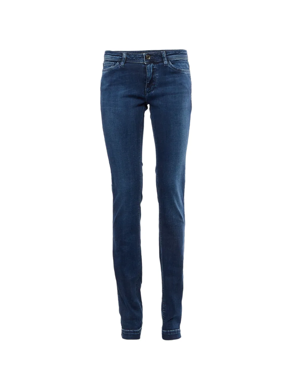 Dolce & Gabbana Pre-Owned logo-plaque slim-fit jeans - Blu