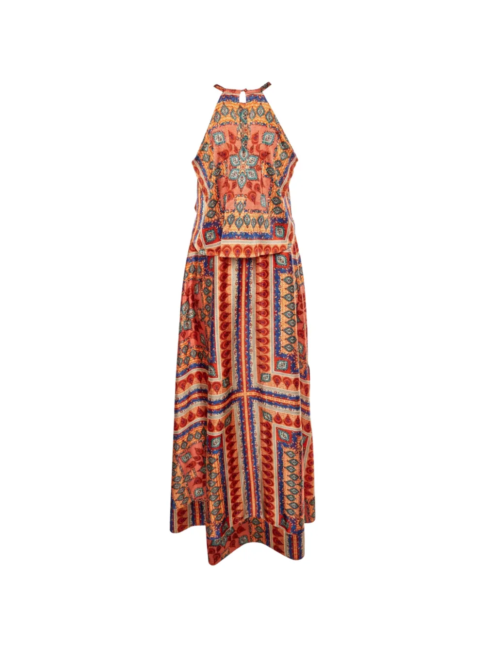Torn By Ronny Kobo floral paisley-print maxi dress - Orange
