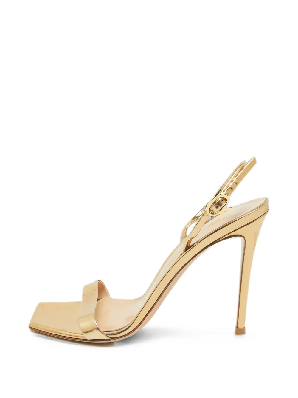 Gianvito Rossi ribbon-detail slingback heeled sandals - Gold