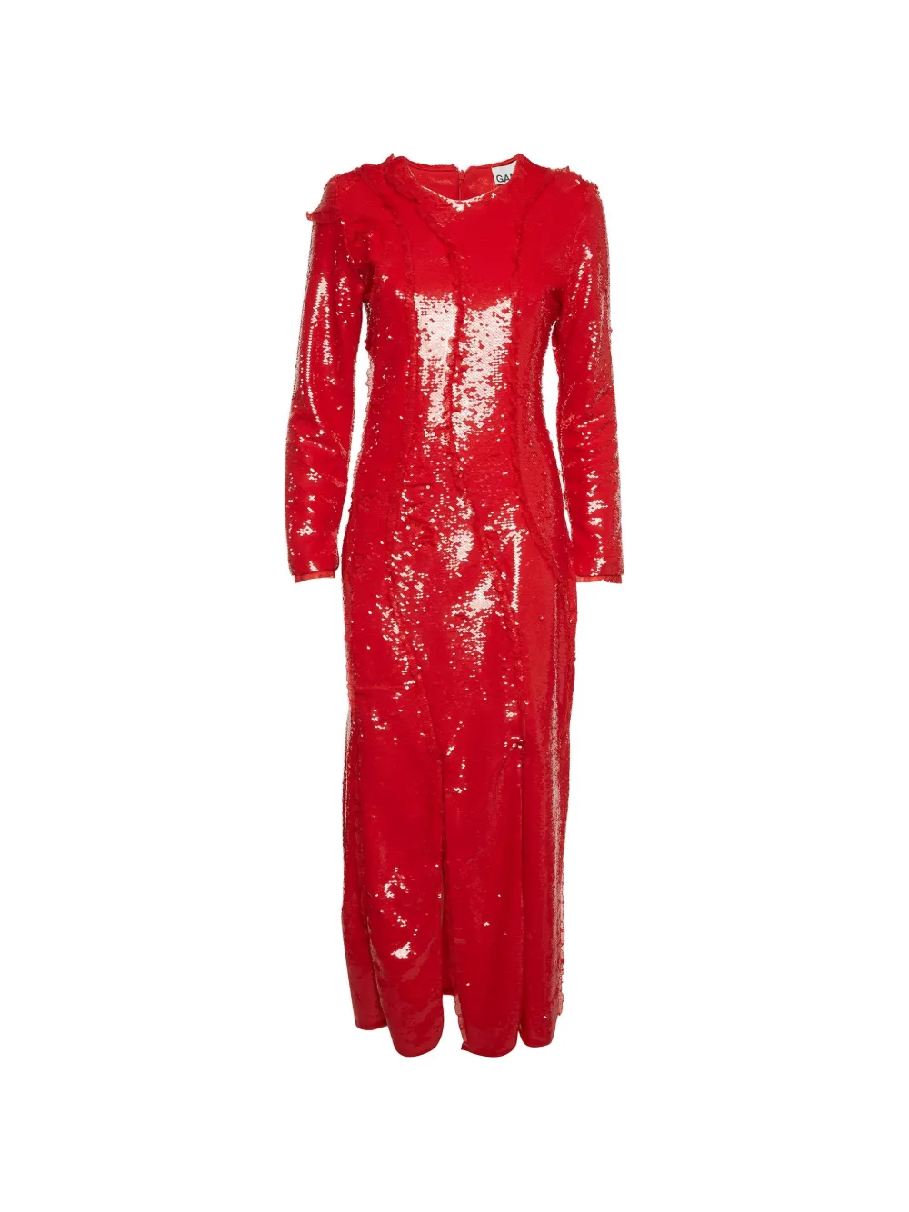 GANNI long-sleeves maxi dress - Rot