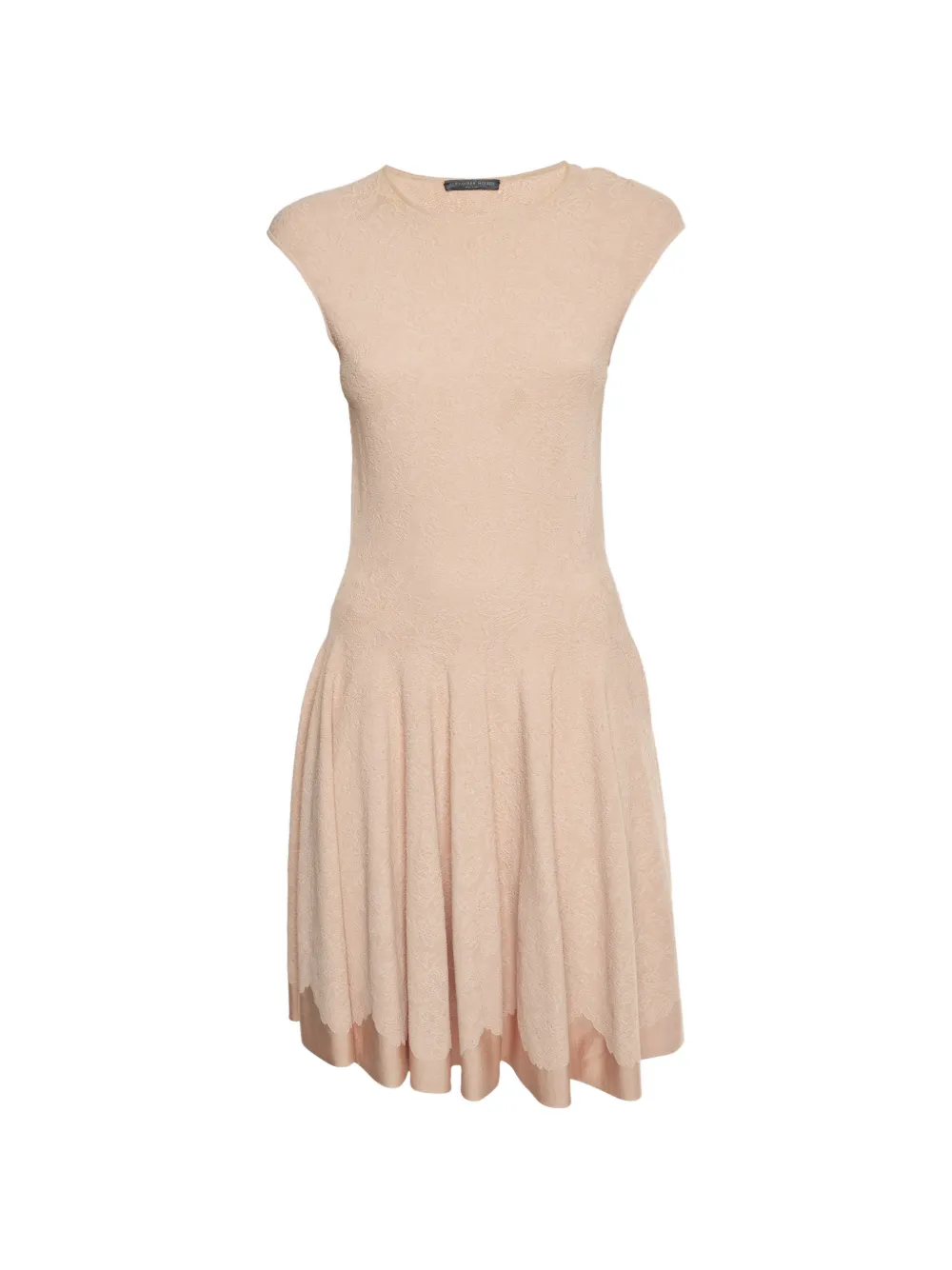 Alexander McQueen Pre-Owned jacquard sleeveless mini dress - Toni neutri