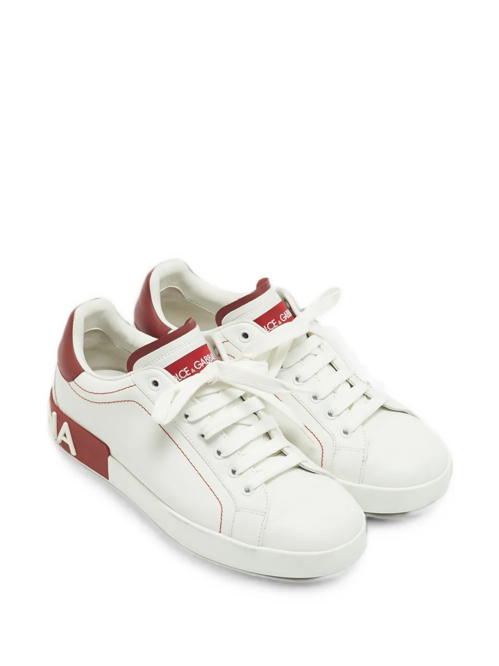 Dolce & Gabbana Pre-Owned Portofino leather sneakers - Bianco