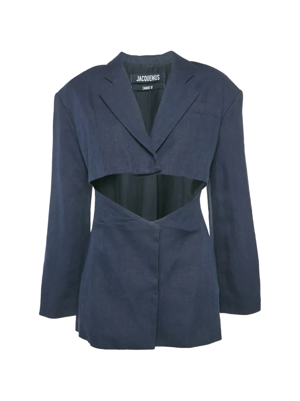 Jacquemus Pre-Owned Abito corto La Veste Arles con cut-out - Blu