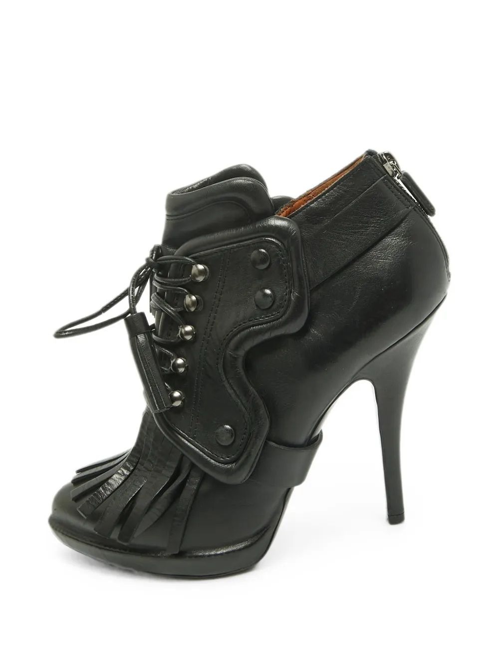 Givenchy Pre-Owned fringe-detail ankle boots - Nero