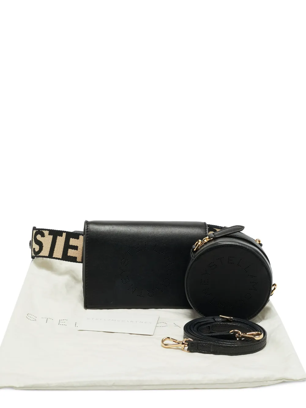 Stella McCartney Pre-Owned Heuptas met geperforeerd logo Zwart