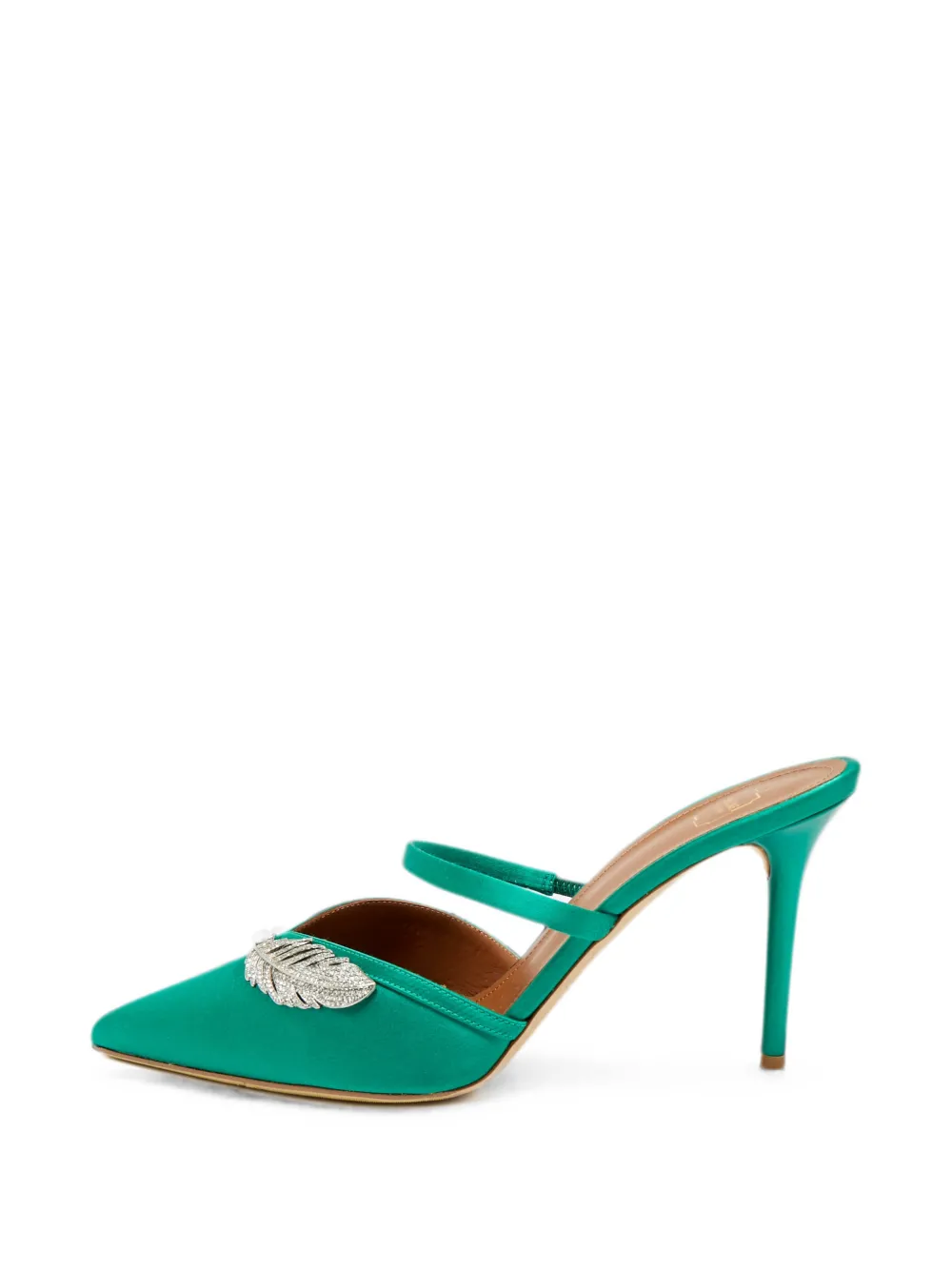 Malone Souliers Fara crystal-embellished mules - Green