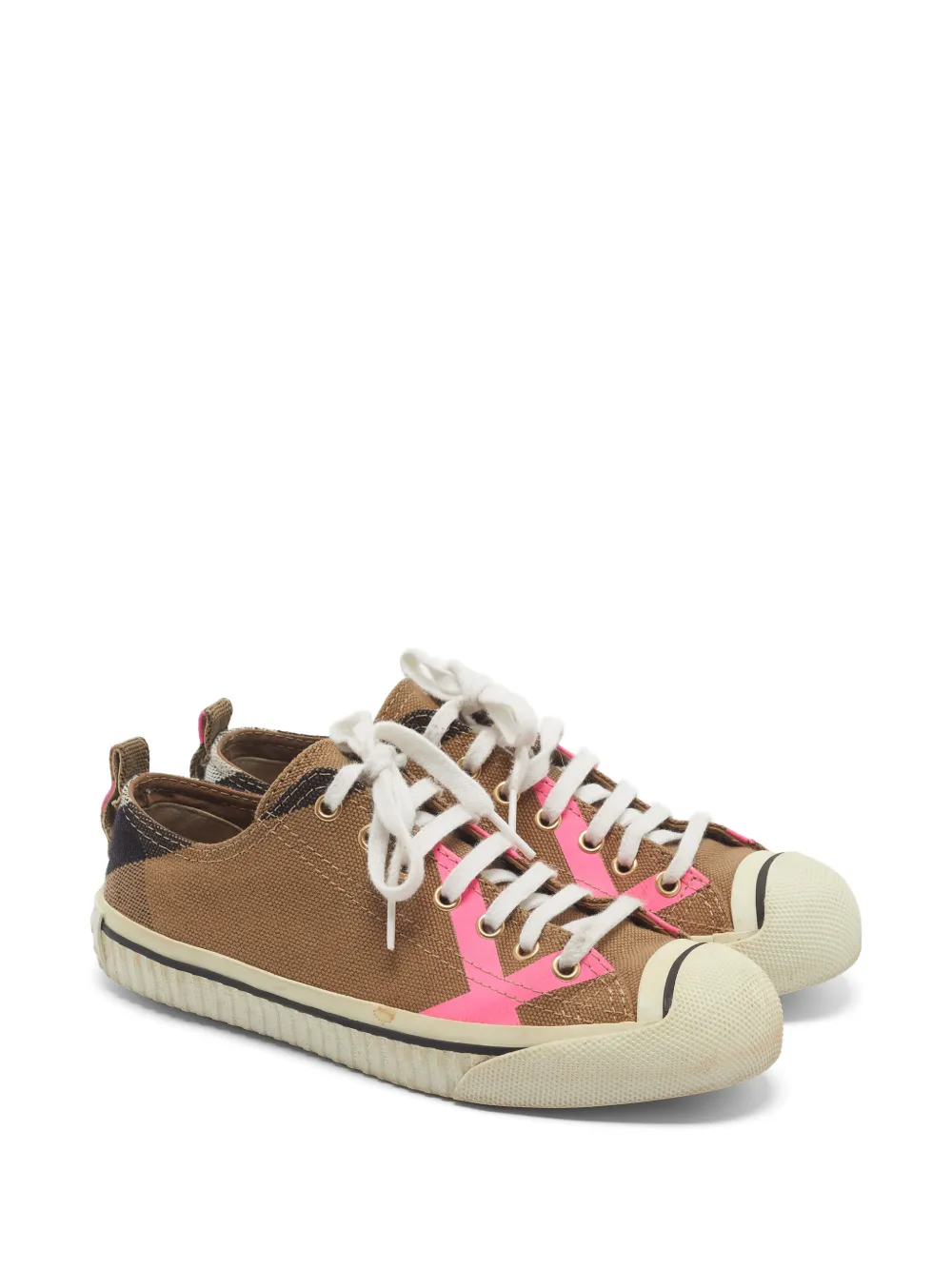 Burberry Pre-Owned House Check low-top sneakers - Marrone