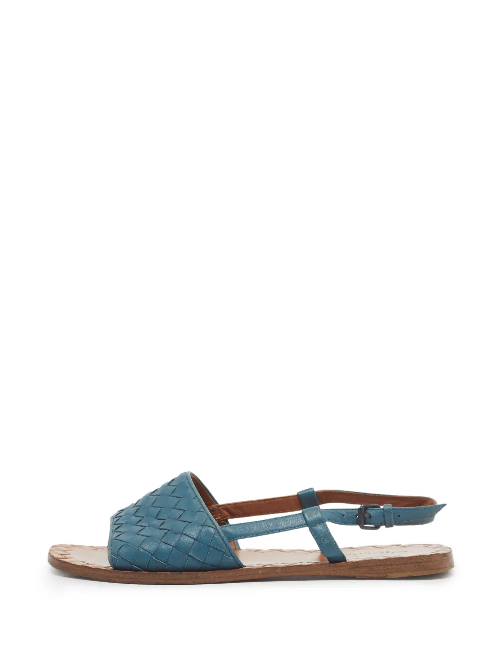 Bottega Veneta Pre-Owned Sandali con design Intrecciato - Blu