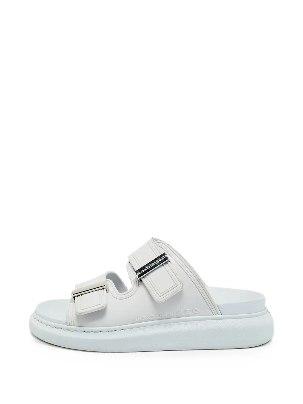 Alexander McQueen Pre-Owned Birke buckle slides - White