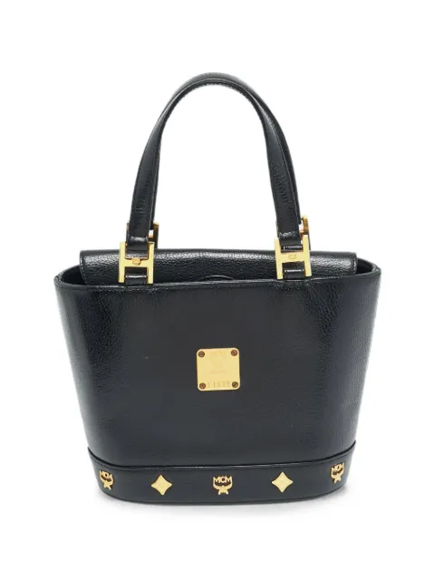MCM Pre-Owned flap studded bucket tote bag