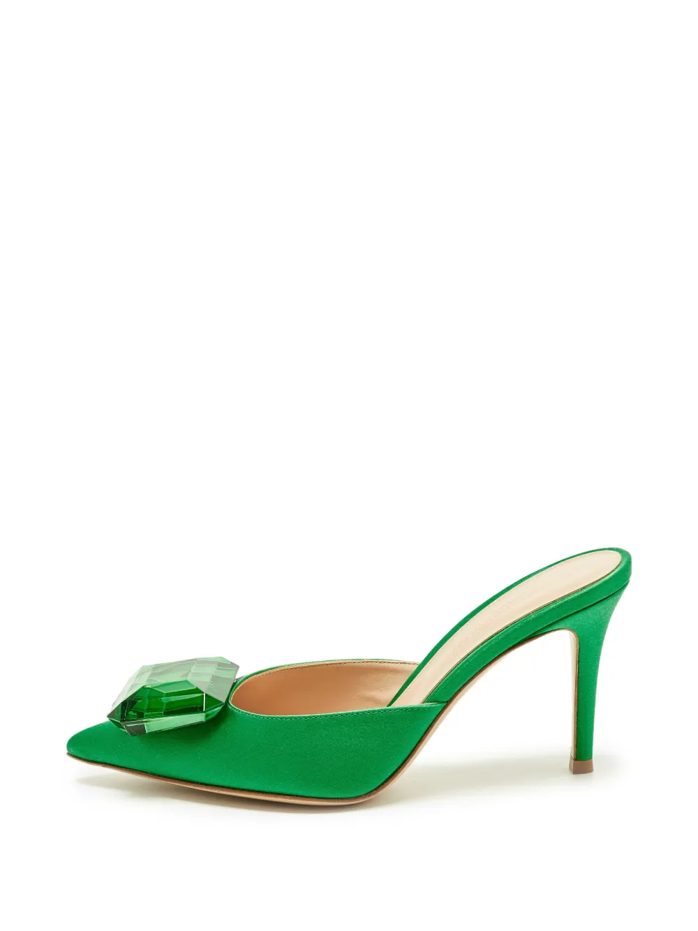 Gianvito Rossi Jaipur jewel-embellished mules - Grün