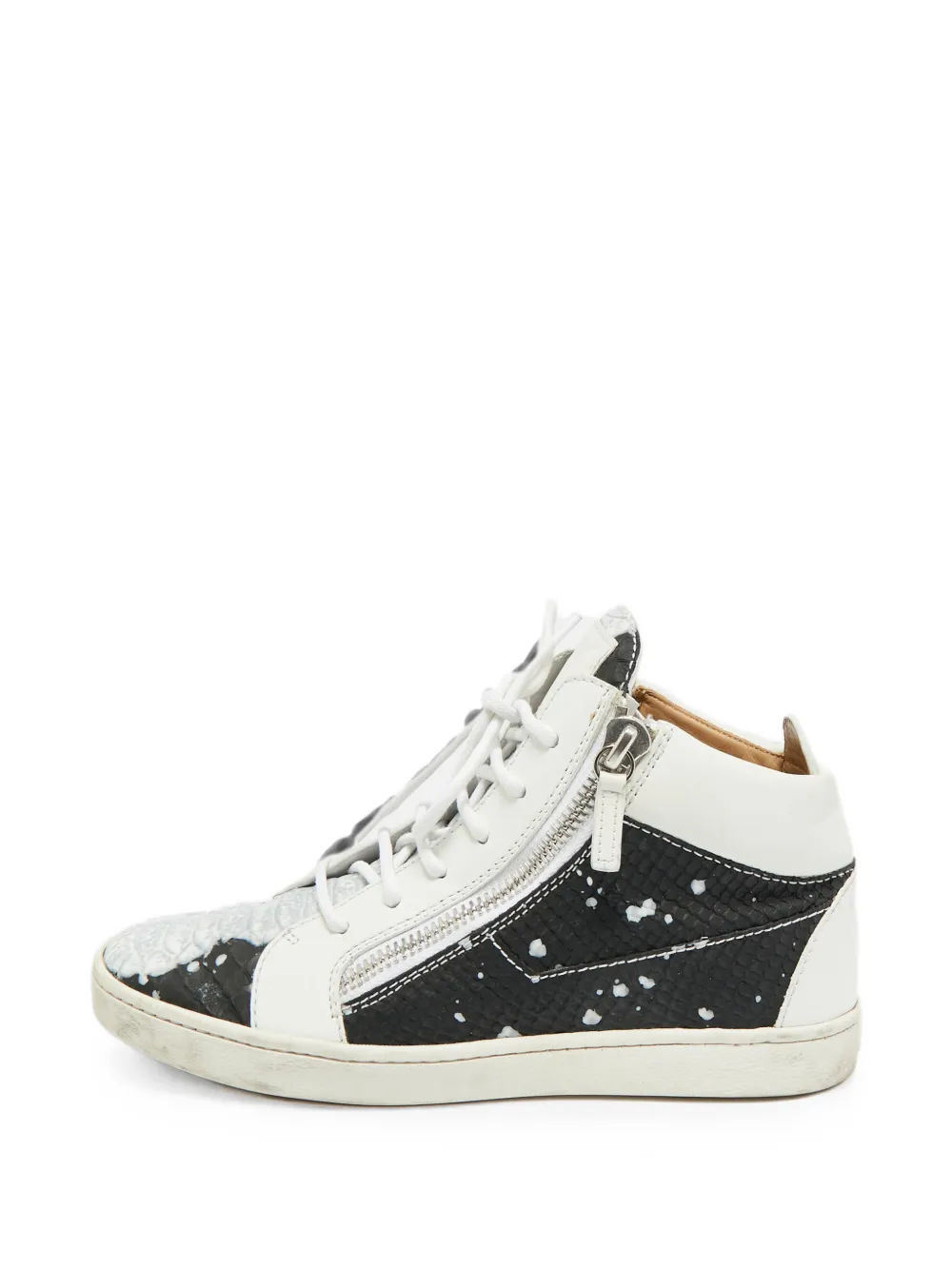 Giuseppe Zanotti Vintage Frankie python-embossed high-top sneakers - Weiß
