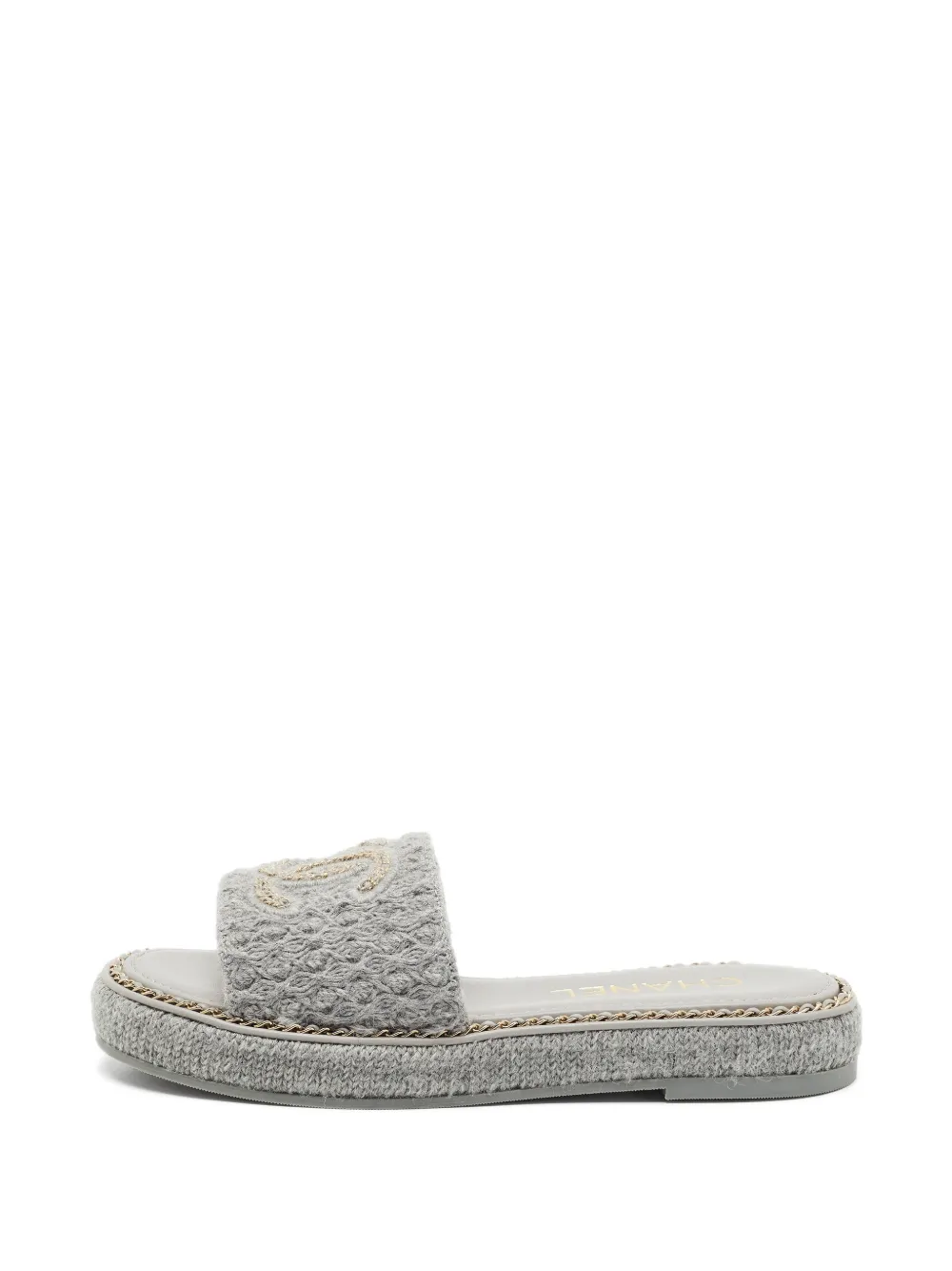 CHANEL Pre-Owned Sandali CC Chain - Grigio