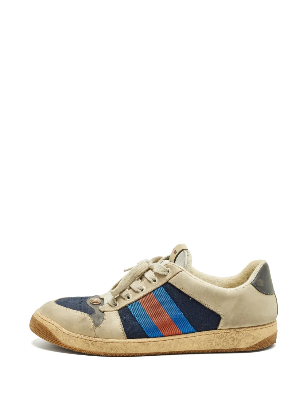 Gucci Pre-Owned lace-up sneakers - Nude