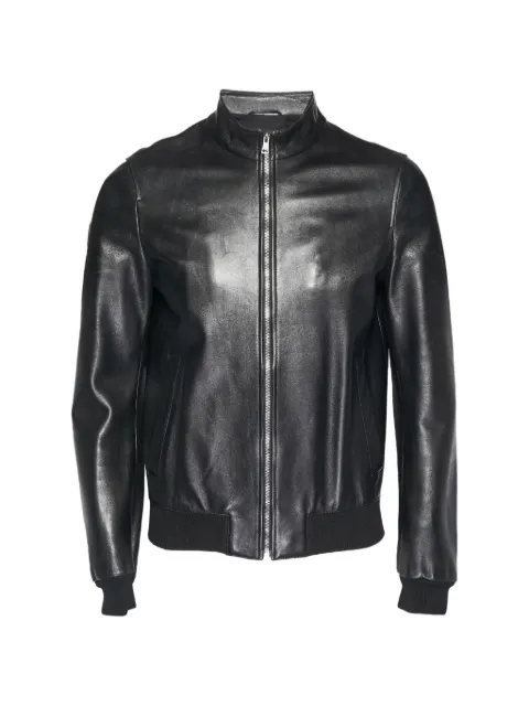 Gucci Pre-Owned zip-up leather jacket