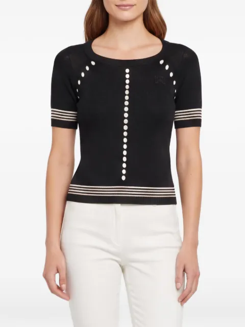 Rochas Vintage cut-out rib-knit top