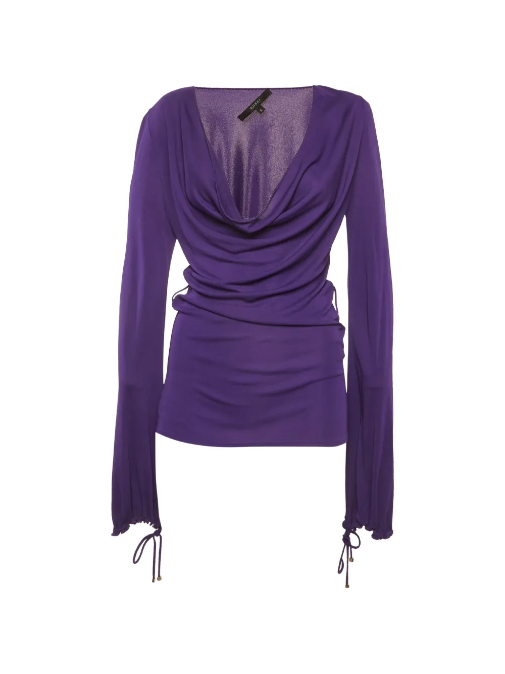 Gucci Pre-Owned cowl-neck long-sleeve blouse - Viola