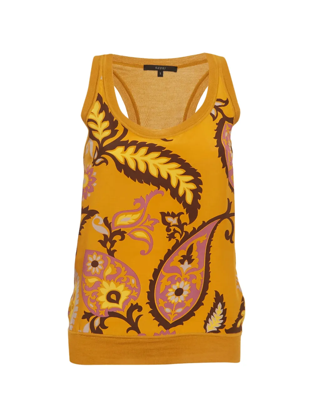 Gucci Pre-Owned paisley-print tank top - Arancione