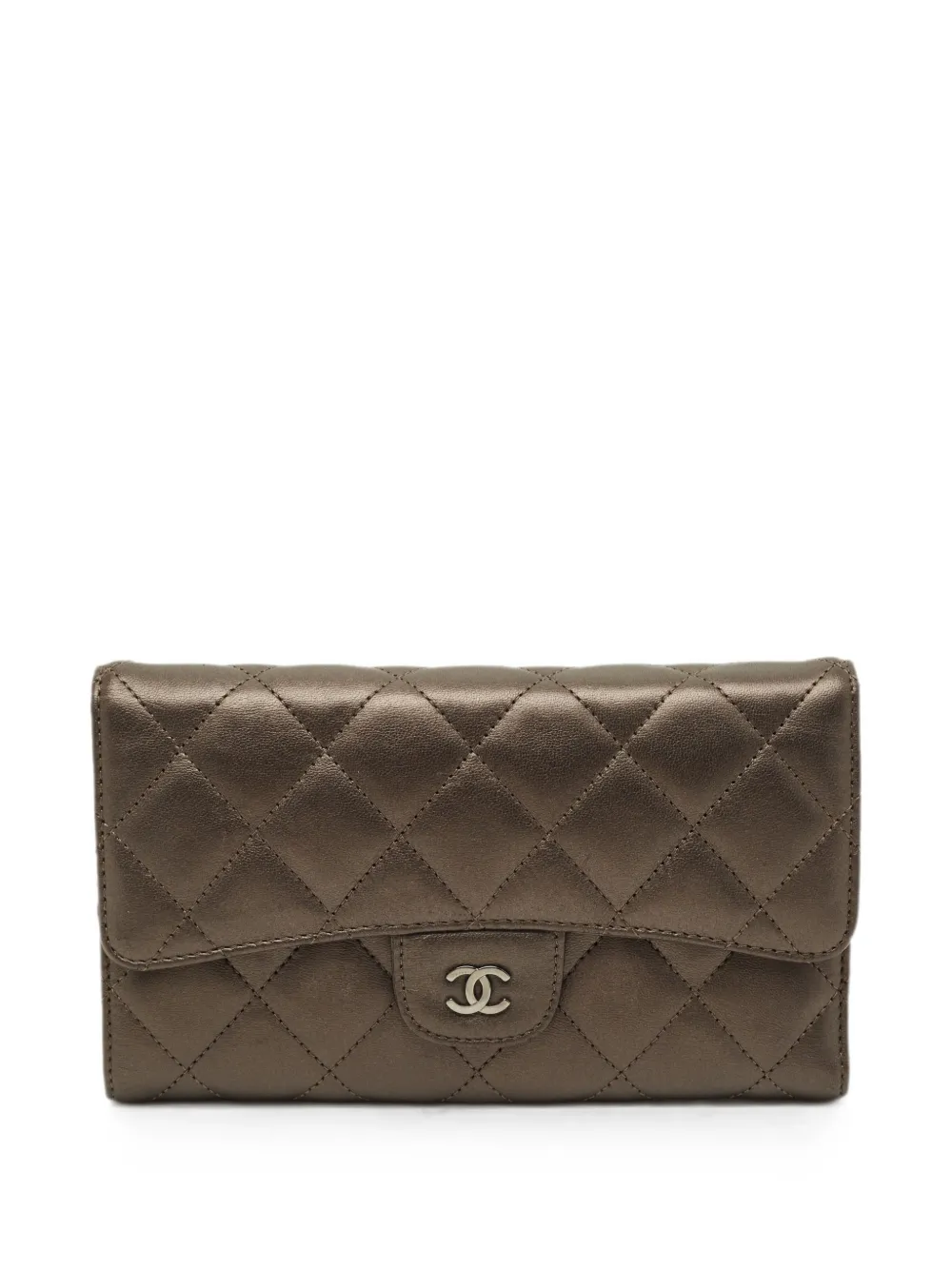 CHANEL Pre-Owned 2009-2010 L Classic Flap quilted continental wallet - Grigio