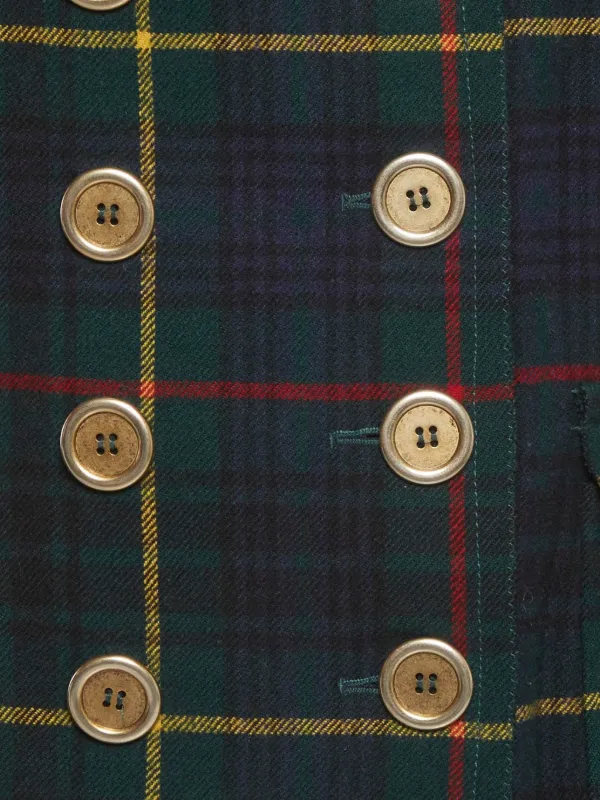 Dolce & Gabbana Pre-Owned Check double-breasted Coat | Green