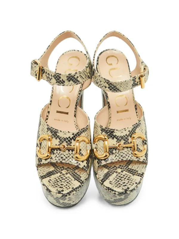 Gucci Pre-Owned ホースビット プラットフォーム サンダル
