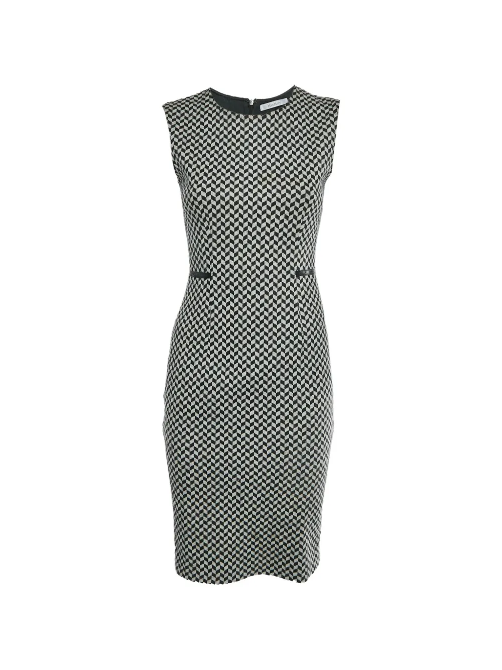 Max Mara patterned sheath mini dress - Nero