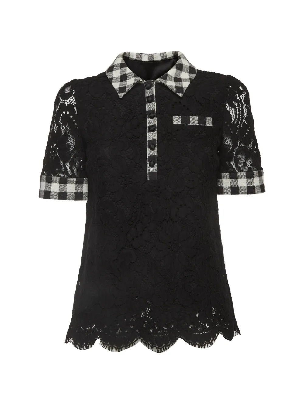 Dolce & Gabbana Pre-Owned Blusa a quadretti - Nero