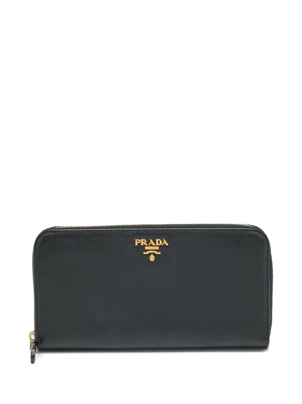 Prada Pre-Owned Saffiano-leather logo-plaque wallet - Nero