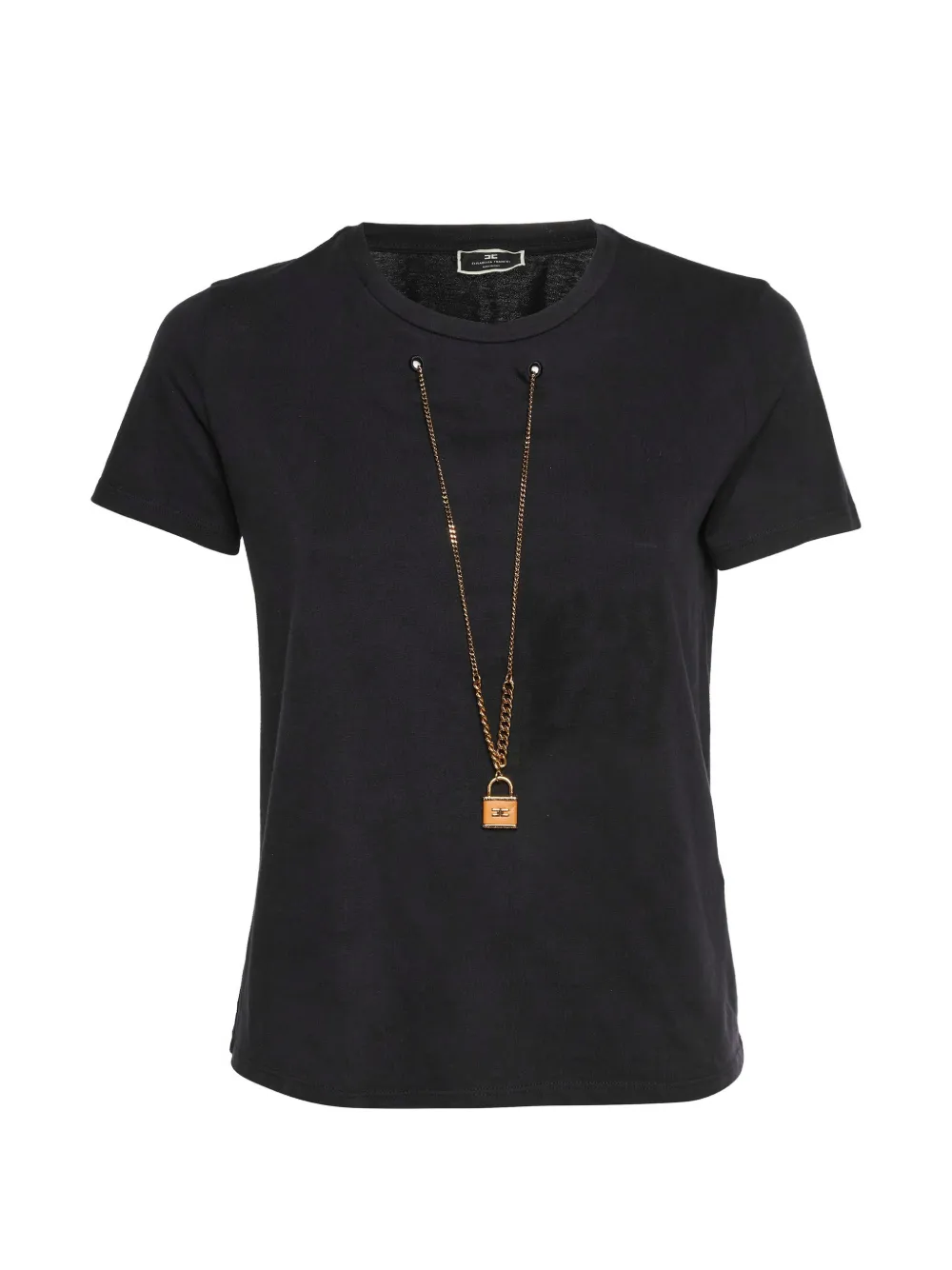 Elisabetta Franchi chain-link cotton T-shirt - Nero