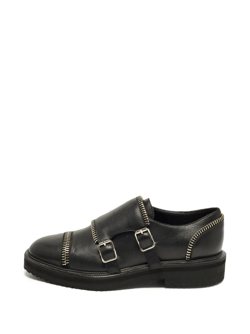 Giuseppe Zanotti Vintage zipper-detail monk-strap shoes - Nero