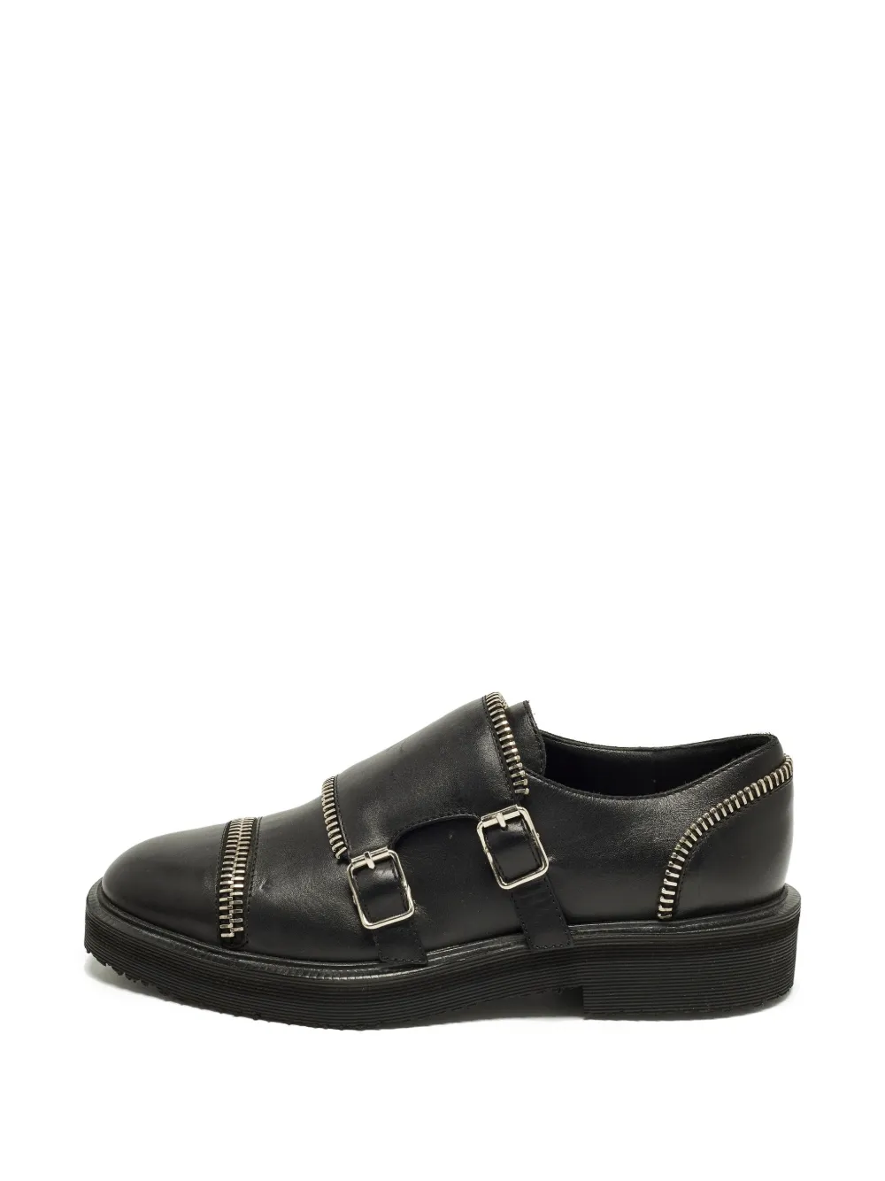 Giuseppe Zanotti Vintage zipper-detail monk-strap shoes - Schwarz