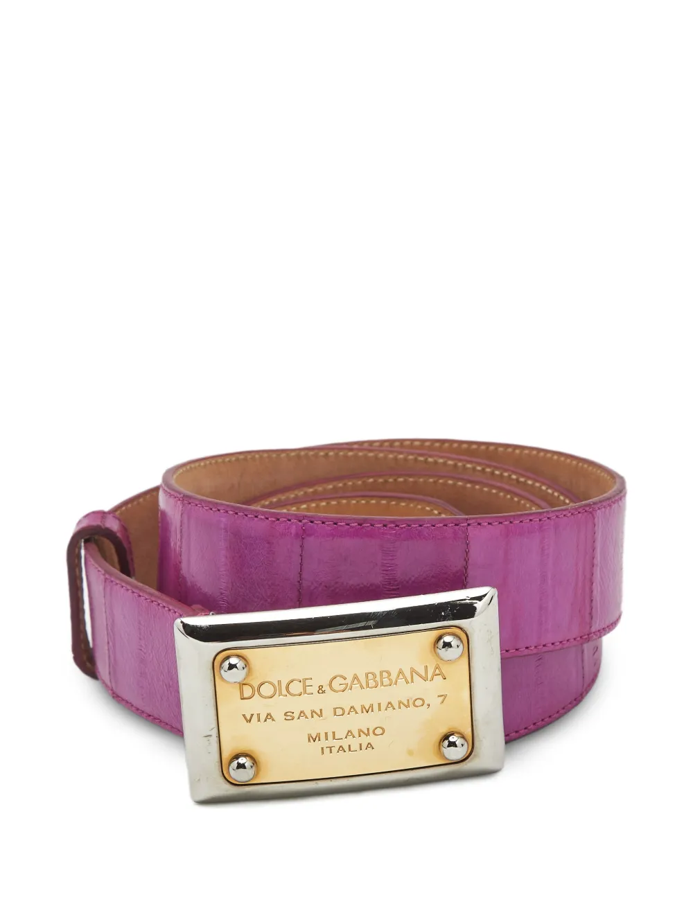 Dolce & Gabbana Pre-Owned logo plaque belt - Rosa