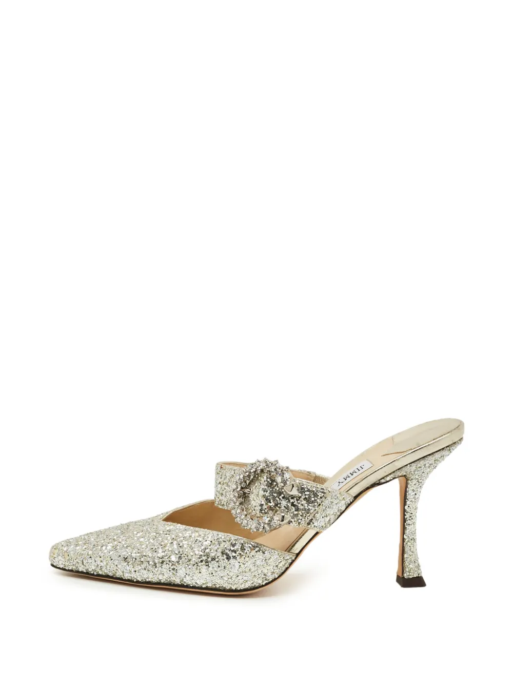 Jimmy Choo Pre-Owned Marta crystal-embellished mules - Silber