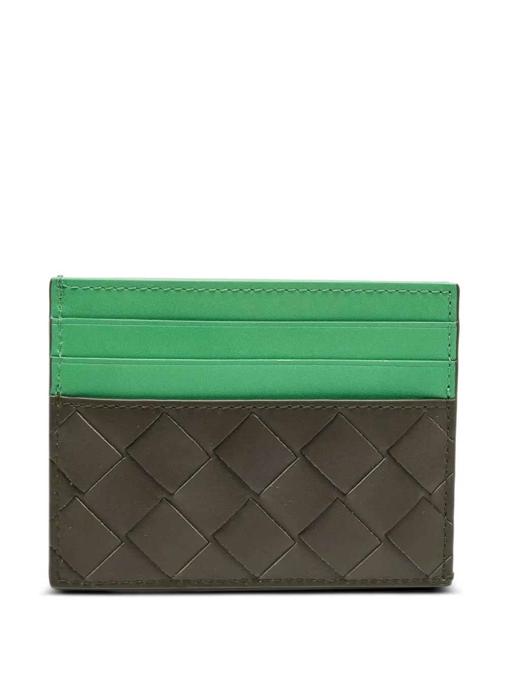 Bottega Veneta Pre-Owned Intrecciato leather card holder - Verde