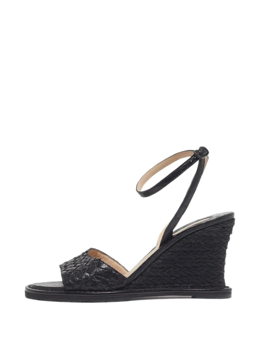 Bottega Veneta Pre-Owned Intrecciato wedge sandals - Schwarz