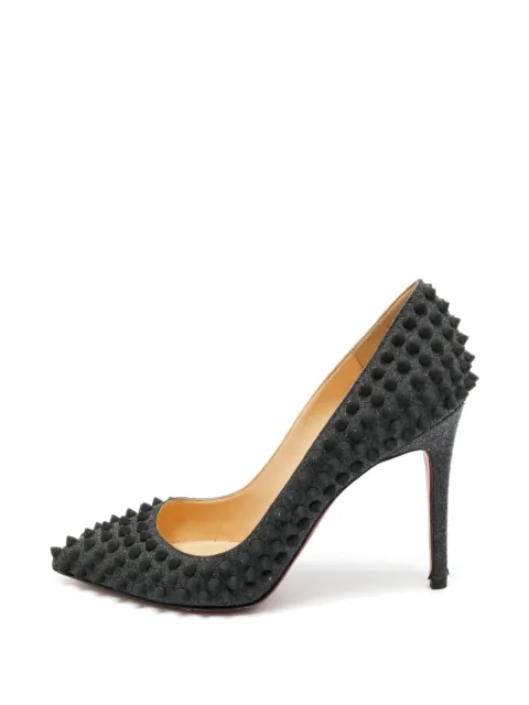 Christian Louboutin Pre-Owned Pigalle Spikes wool heeled pumps
