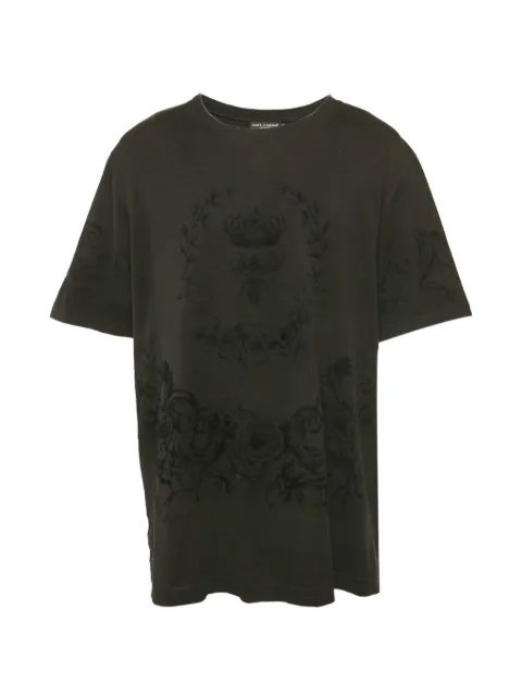 Dolce & Gabbana Pre-Owned velvet-print cotton T-shirt