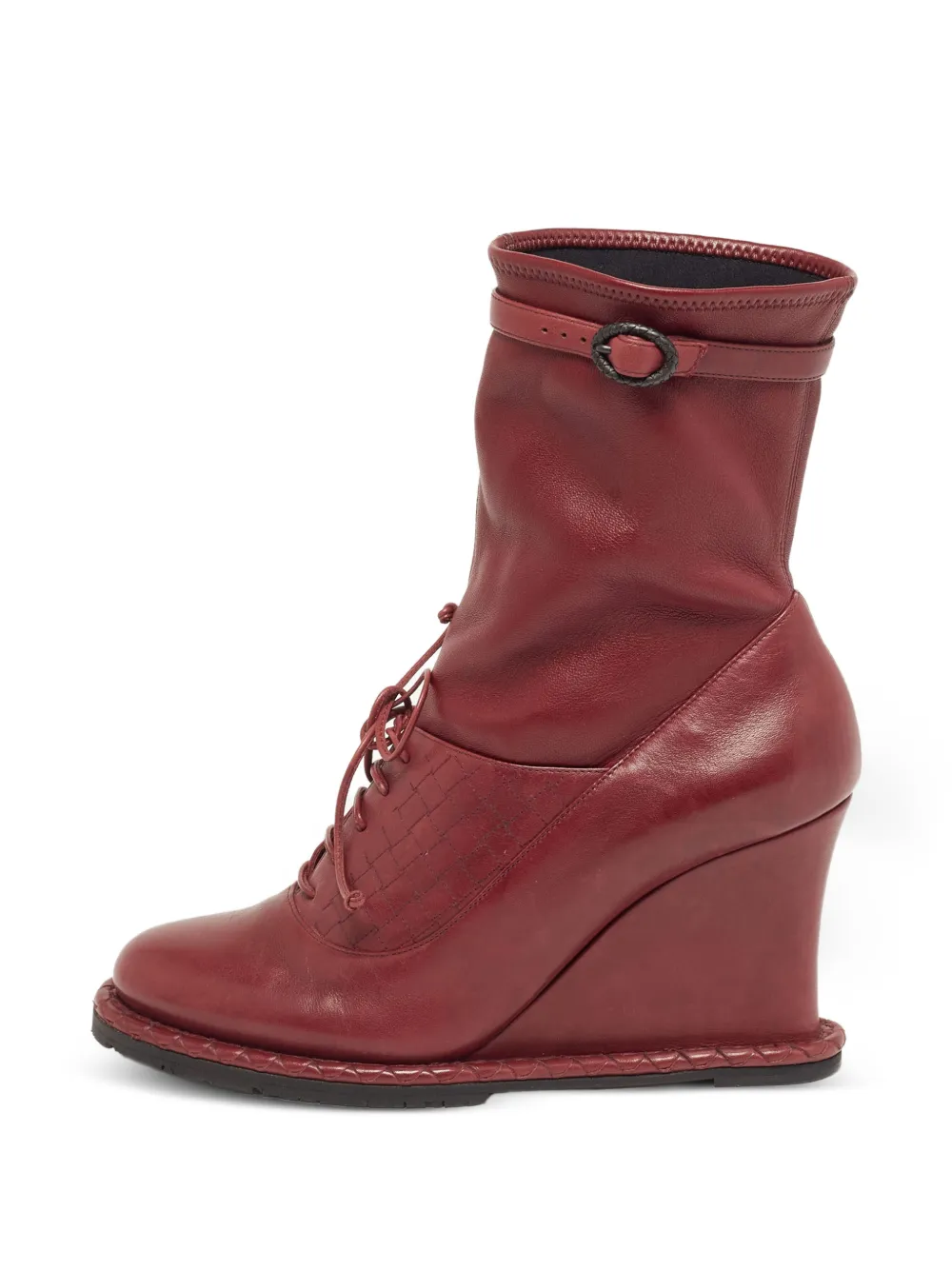 Bottega Veneta Pre-Owned Stivaletti Intrecciato - Rosso